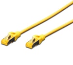Digitus CAT6A Sarı Zırhlı Patch Kablo (DK-1644-A-0025/Y) - 0.25 Metre, S/FTP, Yangına Dayanıklı, 500MHz, PoE Ready
