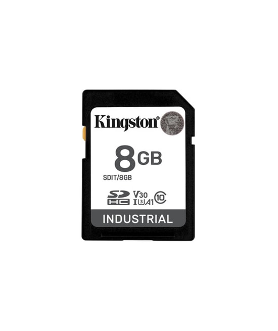 Kingston 8GB Industrial SDHC (SDIT8GB) - 100MB/s Okuma, C10, UHS-I U3, V30, A1, pSLC Endüstriyel Hafıza Kartı