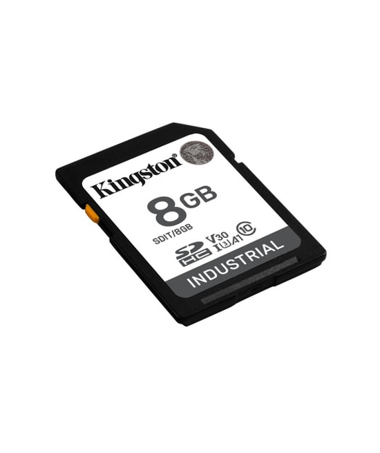 Kingston 8GB Industrial SDHC (SDIT8GB) - 100MB/s Okuma, C10, UHS-I U3, V30, A1, pSLC Endüstriyel Hafıza Kartı