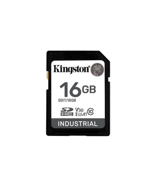 Kingston 16GB Industrial SDHC (SDIT16GB) - 100MB/s Okuma, C10, UHS-I U3, V30, A1, pSLC Endüstriyel Hafıza Kartı