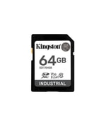 Kingston 64GB Industrial SDHC (SDIT64GB) - 100MB/s Okuma, C10, UHS-I U3, V30, A1, pSLC Endüstriyel Hafıza Kartı