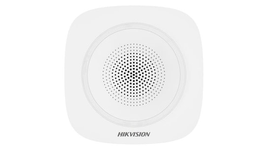 Hikvision DS-PS1-I-WE Dahili Tip Kablosuz İç Ortam Siren - 868 MHz, 1.6km Mesafe, AX Pro Serisi, Beyaz Tasarım