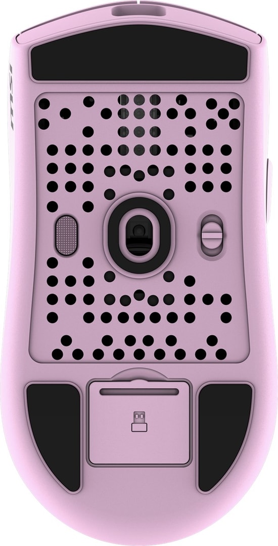 MSI Forge GM340 W Violet Kablosuz Oyuncu Mouse - 12000 DPI, 57g Ultra Hafif, Optik Sensör, WiFi, Mor Renk