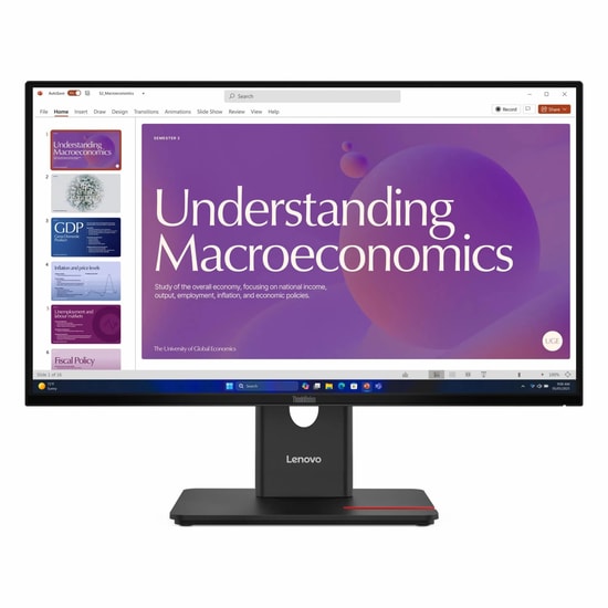 Lenovo ThinkVision T24D-40 23.8" 120Hz IPS Monitör (64B9GAT1TK) - Full HD, 4ms, USB-C, HDMI, DP, Pivot, VESA