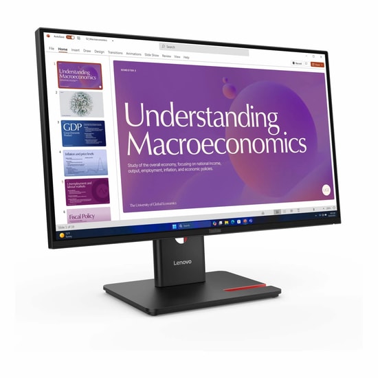 Lenovo ThinkVision T24D-40 23.8" 120Hz IPS Monitör (64B9GAT1TK) - Full HD, 4ms, USB-C, HDMI, DP, Pivot, VESA
