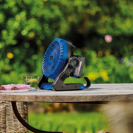 Nettech YL2108 Mavi Ofis Boy Elektrikli Fan (NT-119004) - 500 mAh, Type-C Şarjlı, 60 dB Sessiz, Taşınabilir Masaüstü