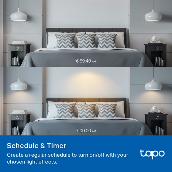 TP-Link Tapo L430P Çok Renkli Akıllı P45 Ampul - Wi-Fi, 16 Milyon Renk, Biyoritim, Enerji İzleme, Sesli Komut Desteği