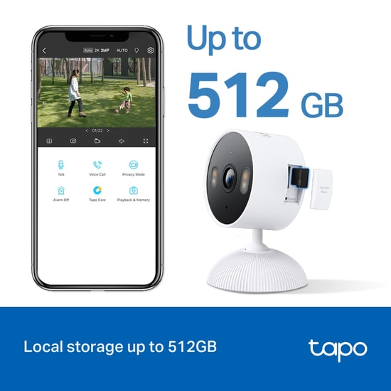 TP-Link Tapo C113 2K 3MP Wi-Fi İç/Dış Mekan Güvenlik Kamerası - Renkli Gece Görüşü, IP65, Akıllı AI Algılama