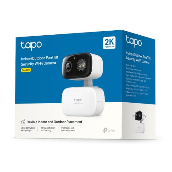 TP-Link Tapo C216 4MP 2K Wi-Fi Güvenlik Kamerası - 360 Pan/Tilt, Renkli Gece Görüşü, Akıllı Takip, AI Algılama