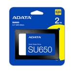 Adata SU650 2TB 2.5 SSD (ASU650SS-2TT-R) - 520MB/s Okuma, 450MB/s Yazma, SATA 3, 3D NAND Flash Dahili SSD Disk