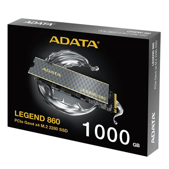 Adata Legend 860 1TB NVMe M.2 2280 SSD (SLEG-860-1000GCS) - 6000/4000 MB/s, PCIe Gen4x4, 3D NAND, Yüksek Performans