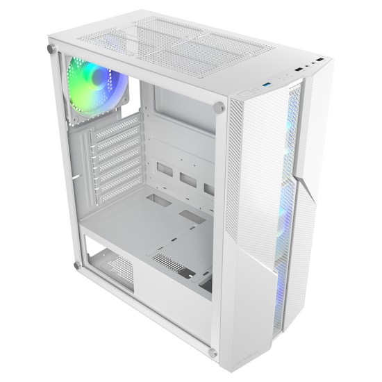 BitFenix C20 Beyaz 650W Bilgisayar Kasası (BFC-C20W60WWGKK-4F) - 4x120mm FRGB Fan, Temperli Cam, Mesh Panel, ATX