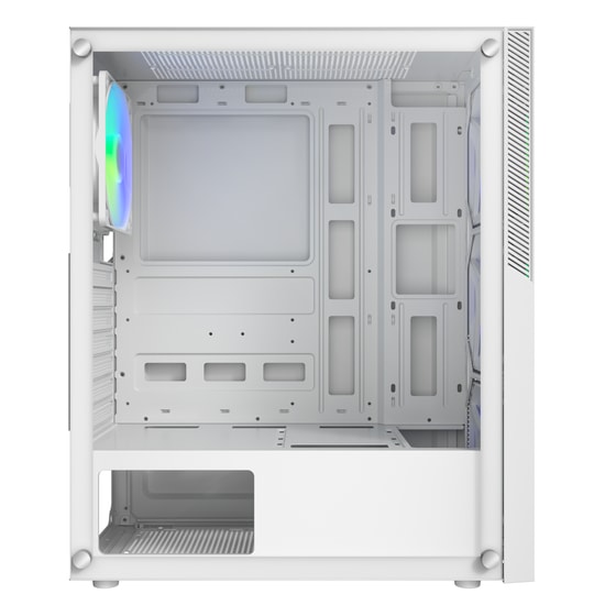 BitFenix C20 Beyaz 650W Bilgisayar Kasası (BFC-C20W60WWGKK-4F) - 4x120mm FRGB Fan, Temperli Cam, Mesh Panel, ATX