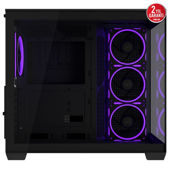 Asus A32 Plus A32-PLUS-TG-ARGB-BLACK Siyah ATX Mid-Tower Oyuncu Kasası - 4x ARGB Fan, USB 3.2, Temperli Cam Panel