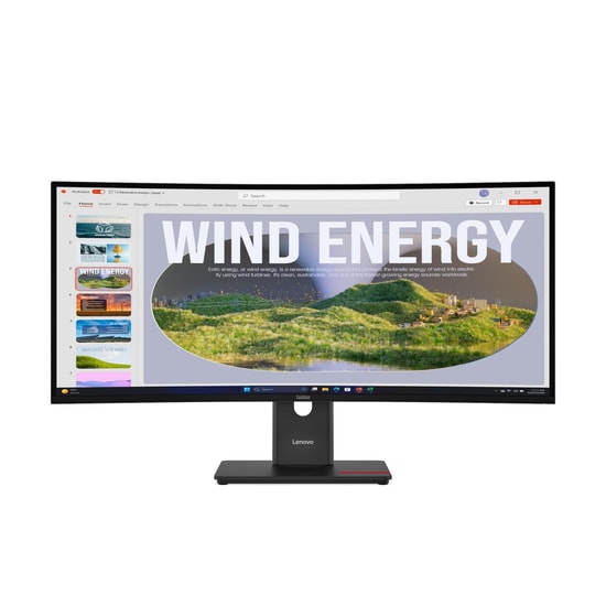 Lenovo ThinkVision T34wd-40 34" 120Hz WQHD Curved Monitör (64AEGAT1TK) - 4ms, Ultra-Wide, 2x USB-C, HDMI, DP, 1500R