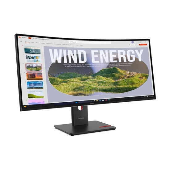Lenovo ThinkVision T34wd-40 34" 120Hz WQHD Curved Monitör (64AEGAT1TK) - 4ms, Ultra-Wide, 2x USB-C, HDMI, DP, 1500R