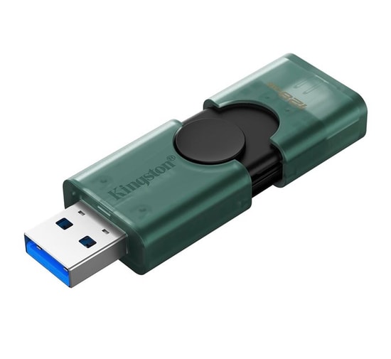 Kingston DataTraveler Duo 128GB USB 3.2 Gen 1 Flash Bellek (DTDEG2/128GB) - Çift Arayüzlü Type-A & Type-C, NAND