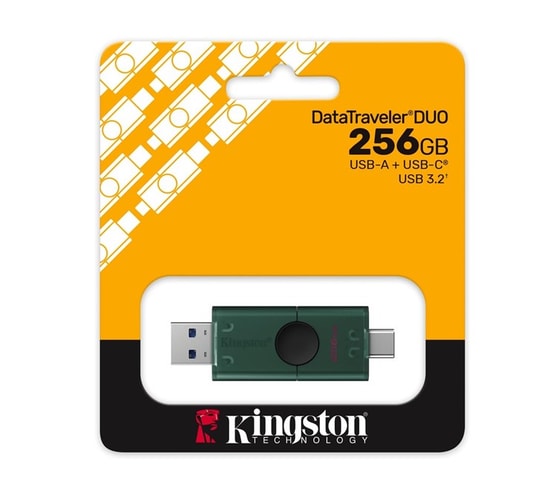 Kingston DataTraveler Duo 256GB USB 3.2 Gen 1 Flash Bellek (DTDEG2/256GB) - Çift Arayüzlü Type-A & Type-C, NAND