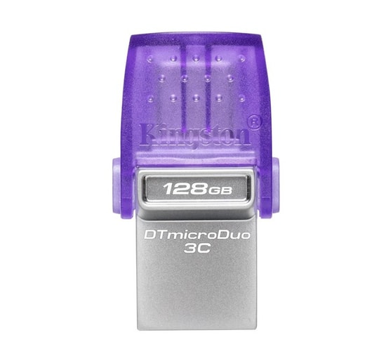 Kingston DataTraveler MicroDuo 3C 128GB USB 3.2 Gen 1 Flash Bellek (DTDUO3CG3/128GB) - 200MB/s Hız, Type-A & Type-C