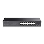 Mercusys MS116GS 16 Port 10/100/1000Mbps Gigabit Switch - 1U 13 inç Rackmount Çelik Kasa, Fansız Sessiz Tasarım