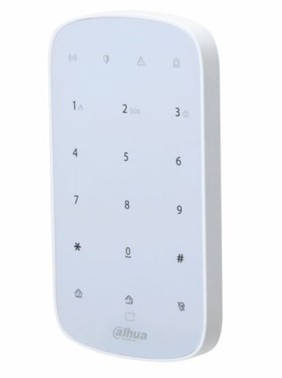 Dahua DHI-ARK30T-W2(868) Kablosuz Keypad Tuş Takımı - 868MHz, 1600m Menzil, AES128 Şifreleme, 32 Kullanıcı, Beyaz