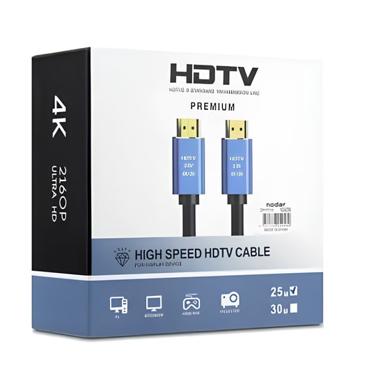 Hadron NT-119018 4K Premium 500cm HDMI Kablo (Siyah) - 5 Metre, Ultra HD Görüntü, Yüksek Hızlı Bağlantı Desteği