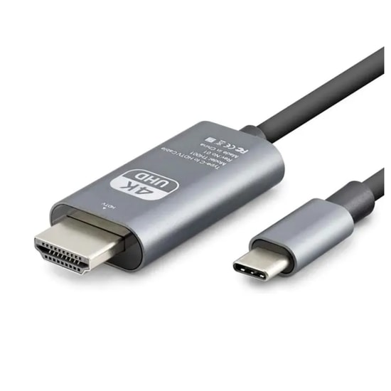 Hadron HDX7853 NT-119013 4K 1.5 Metre Type-C to HDMI Kablo (Gri) - 150 cm, Ultra HD Görüntü, Dönüştürücü Kablo