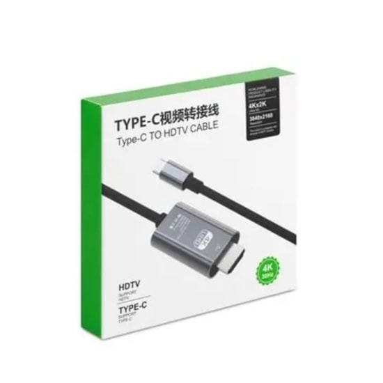 Hadron HDX7853 NT-119013 4K 1.5 Metre Type-C to HDMI Kablo (Gri) - 150 cm, Ultra HD Görüntü, Dönüştürücü Kablo