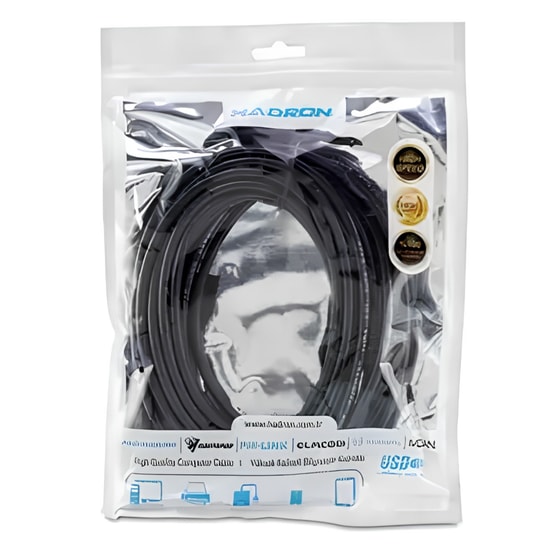 Hadron HDX7507 Siyah 500 cm Plastik USB Yazıcı Kablosu - 5 Metre Uzunluk, USB Type A - Type B, Yazıcı Ara Kablo