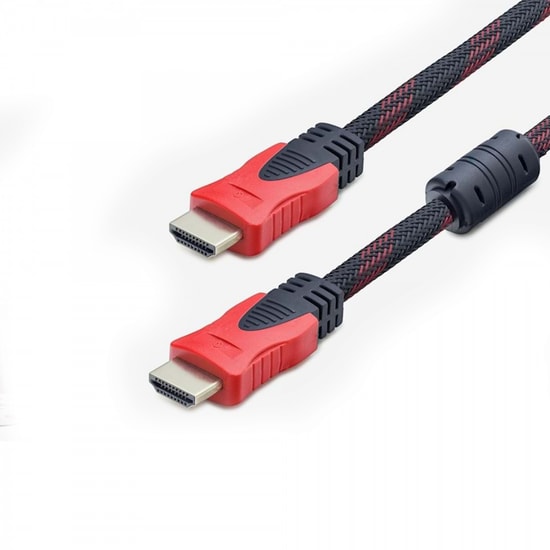 Hadron HDX2013-3M-IPORGU-SIYAH 300 cm HDMI Kablo (Siyah) - 3 Metre Uzunluk, Örgü Kablo Yapısı, Full HD Destekli