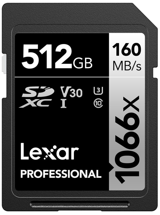 Lexar 512GB SD Professional 1066x Silver SDXC UHS-I Kart Bellek LSD1066512G-BNNNG - 160MB/s Read, 120MB/s Write