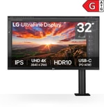 LG 32UN880K-B 31.5" 4K UHD Ergo Stand IPS Monitör - 3840x2160, 5ms, 60Hz, HDR10, USB-C, Pivot, Yükseklik Ayarı