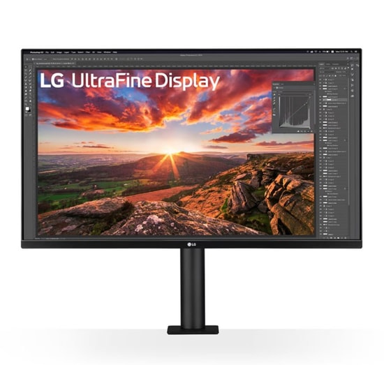 LG 32UN880K-B 31.5" 4K UHD Ergo Stand IPS Monitör - 3840x2160, 5ms, 60Hz, HDR10, USB-C, Pivot, Yükseklik Ayarı