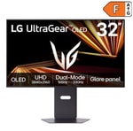 LG UltraGear 32GX850A-B 32" 0.03ms 4K 165Hz / FHD 330Hz Dual-Mode OLED Oyuncu Monitörü - HDR400, Pivot, HDMI 2.1