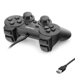 Hadron Nodar ND401 Siyah PS3 USB Kablolu Oyun Konsolu (NT-119011) - Titreşimli, USB Girişli, Ergonomik Gamepad