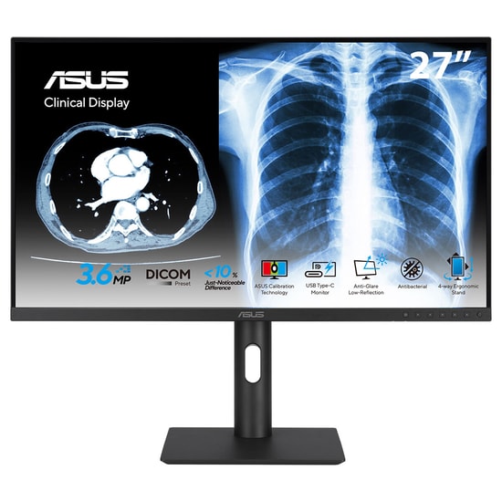 Asus MH2741A 27" 75Hz 5ms IPS Klinik Monitör - 2560x1440, 350 Nit, DICOM Part 14, Daisy Chain, Antibakteriyel Cap