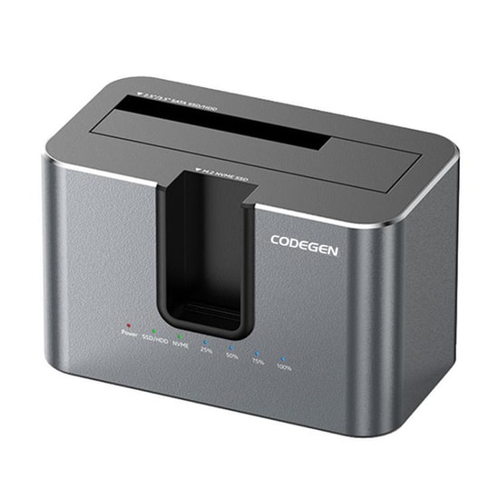 Codegen CDG-DOC-505 2.5"/3.5" SATA ve M.2 NVMe SSD Docking Station - Çevrimdışı Kopyalama, Disk Klonlama Ünitesi