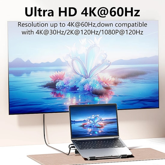 Codegen CDG-NSC401 7 in 1 Type-C Hub Notebook Standı - USB-C Docking Station, Macbook Uyumlu Çoklayıcı Hub