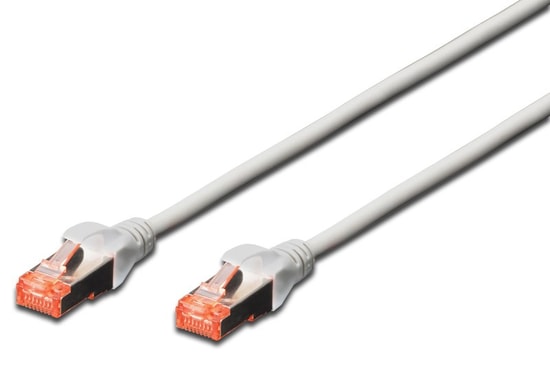 Digitus CAT6 Gri Zırhlı Patch Kablo (DK-1644-020) - 2 Metre, S/FTP, Yangına Dayanıklı, 250MHz, PoE Ready Kablo