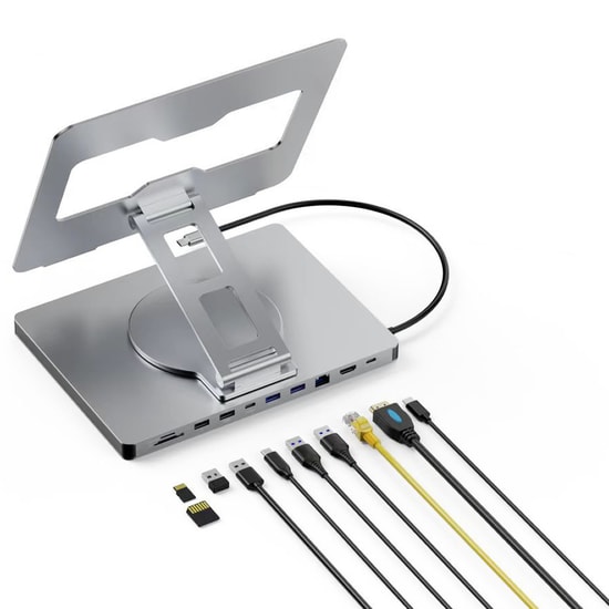 Codegen CDG-NSC101 10 in 1 Type-C Hub Notebook Standı - USB-C Docking Station, Macbook Uyumlu Çoklayıcı Hub