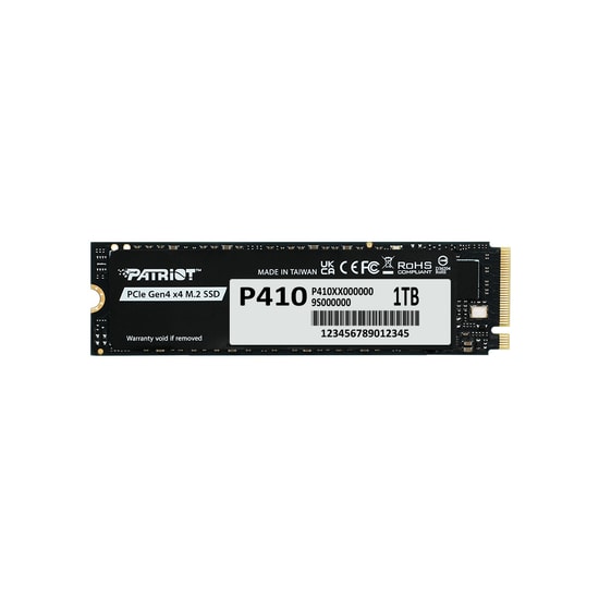 Patriot P410 1TB NVMe M.2 2280 SSD (P410P1TBM28H) - 5000/4500MB/s, PCIe Gen4x4, 320 TBW, NAND Katı Hal Sürücü