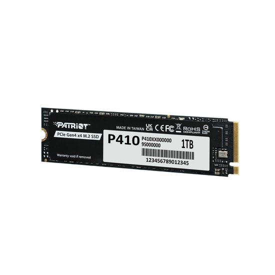 Patriot P410 1TB NVMe M.2 2280 SSD (P410P1TBM28H) - 5000/4500MB/s, PCIe Gen4x4, 320 TBW, NAND Katı Hal Sürücü