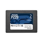 Patriot P220 2TB 2.5" SATA 3 SSD (P220S2TB25) - 550MB/s Okuma, 500MB/s Yazma, Sata III, 3D NAND, 2.5 Inç Disk