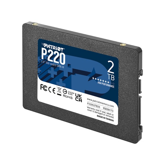 Patriot P220 2TB 2.5" SATA 3 SSD (P220S2TB25) - 550MB/s Okuma, 500MB/s Yazma, Sata III, 3D NAND, 2.5 Inç Disk