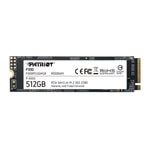 Patriot P300 512GB NVMe M.2 2280 SSD (P300P512GM28) - 1700/1100MB/s, PCIe Gen3x4, 240 TBW, Dahili Katı Hal Sürücü