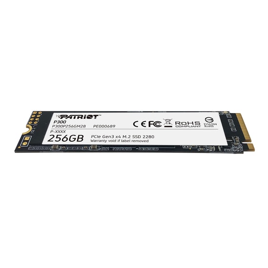 Patriot P300 256GB NVMe M.2 2280 SSD (P300P256GM28) - 1700/1100MB/s, PCIe Gen3x4, 80 TBW, Dahili Katı Hal Sürücü