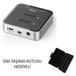 Codegen CDG-DOC-212 Çift M.2 NVMe SSD Dock İstasyonu - USB 3.1 Type-C, 10Gbps, Çift Disk Yuvalı, 0.2m Kablo