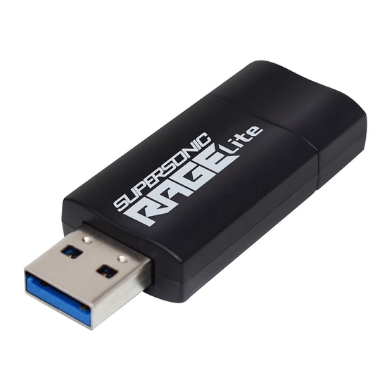 Patriot Supersonic Rage Lite 512GB USB 3.2 Flash Bellek (PEF512GRLB32U) - 120MB/s Okuma, Kapaksız Siyah Tasarım