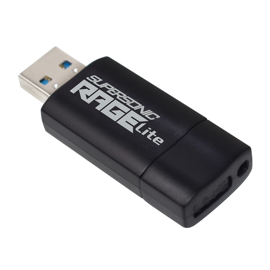 Patriot Supersonic Rage Lite 512GB USB 3.2 Flash Bellek (PEF512GRLB32U) - 120MB/s Okuma, Kapaksız Siyah Tasarım