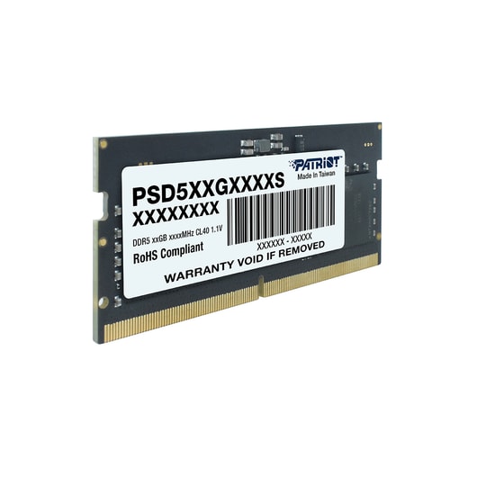 Patriot Signature Line 32GB 4800MHz DDR5 SODIMM Notebook RAM (PSD532G48002S) - CL40, 1.1V, Single Kit Bellek